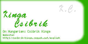 kinga csibrik business card